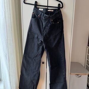 Levi's Women's Rib Cage Wide Leg Black Jeans